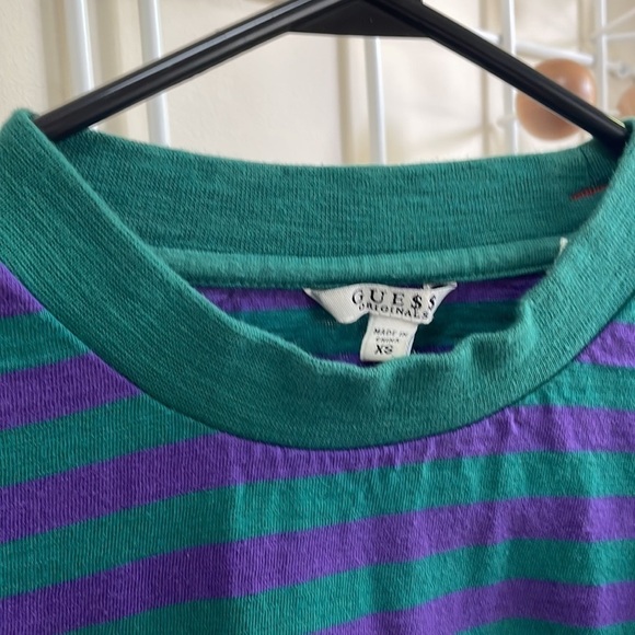 GUESS x A$ap - 90s Vintage Shirt - Green Purple - XS - Picture 4 of 10